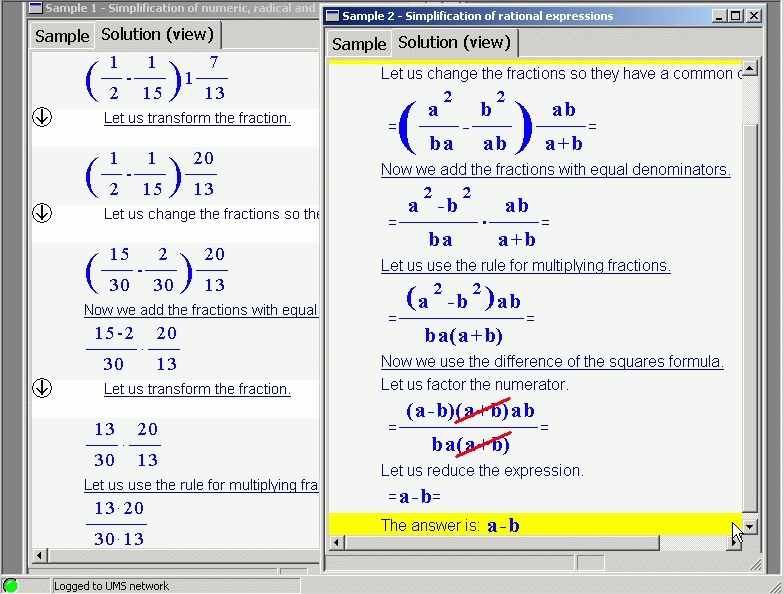 Free software for math education system